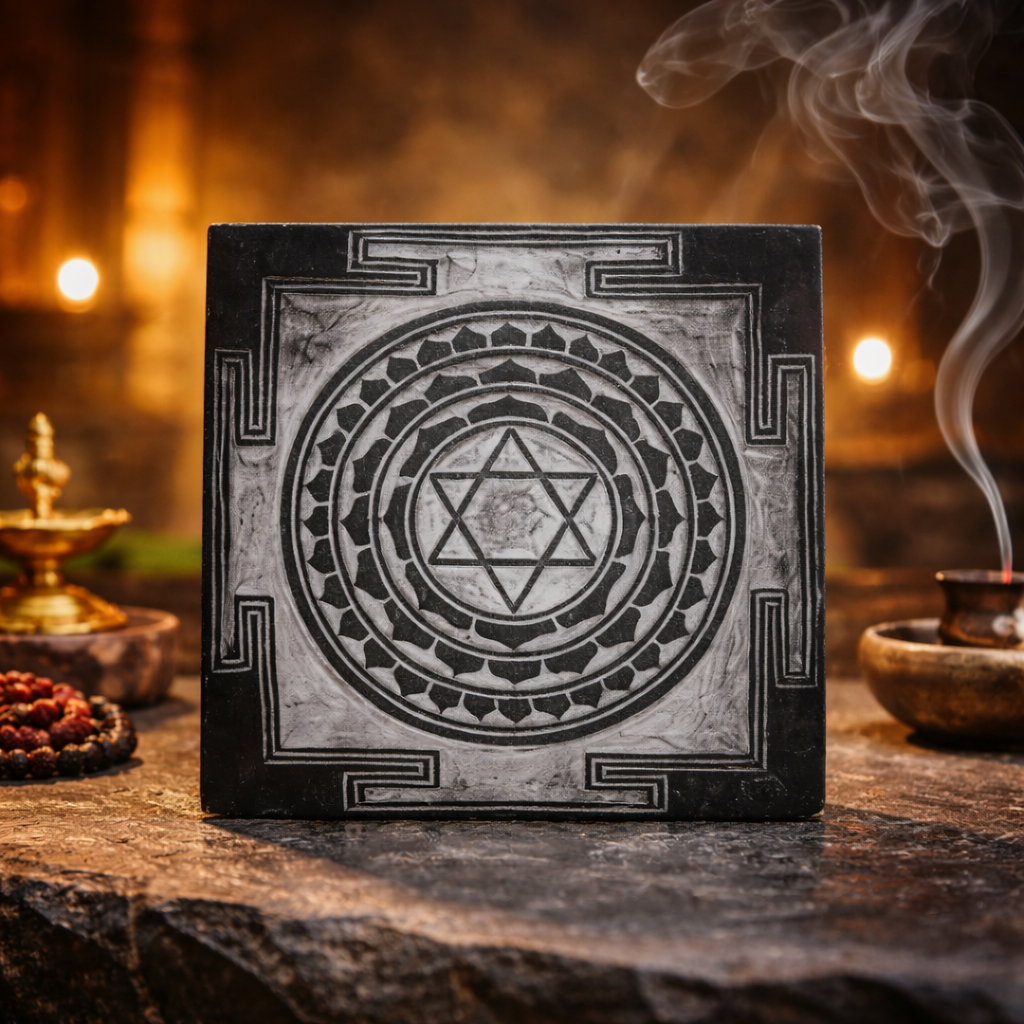 Premium Handmade Shaligram Kuber Yantra